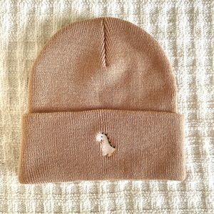 Light Brown Dino Beanie